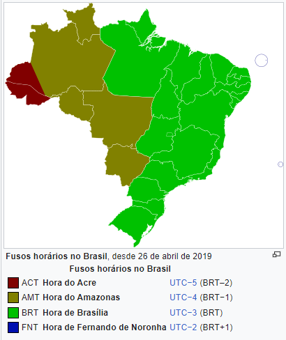 Fusos horários do Brasil
